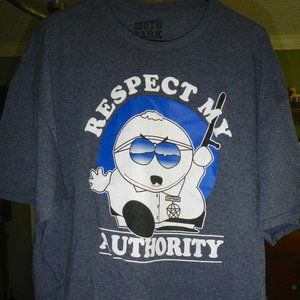 Southpark Respect My Authority XXL Tee  (gently used) bluish grey